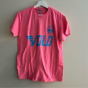 Volo Sports Washington DC Neon Bright Pink Blue Short Sleeve T-Shirt Size Medium